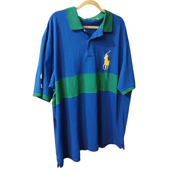 NEW Polo Ralph Lauren POLO Big Pony Blue & Green Size 2LT NWT - Picture 1 of 5